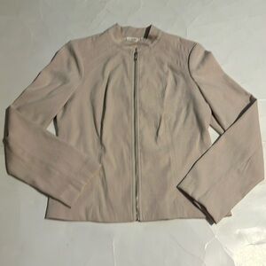 Cato Women’s 8 Beige Casual Jacket Preppy With Shoudler Pads